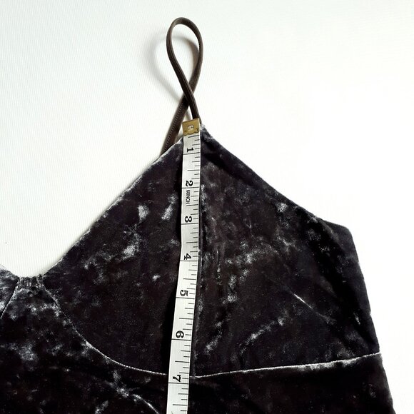 AMERICAN EAGLE Velvet Camisole Top in Deep Midnight Violet with Silver Sheen - Picture 13 of 16